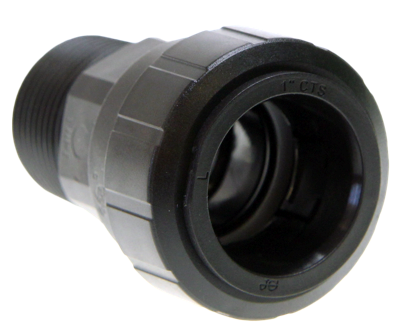 Black John Guest 1" Male Connector - PSEI013628E