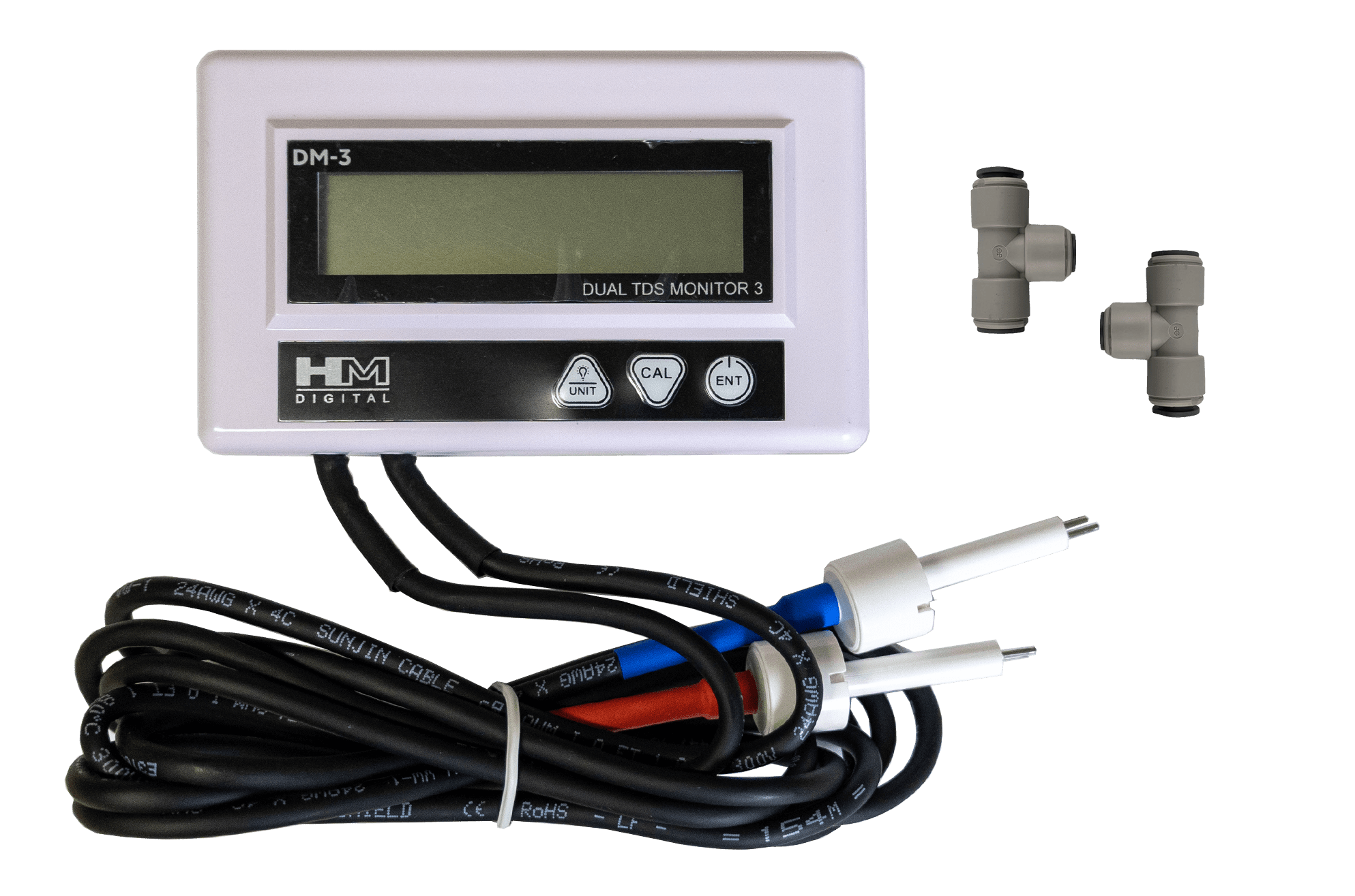 DM - 3 HM Digital Commercial In - Line Dual EC/TDS Monitor - 1/2" Tee Fittings - US Water Systems