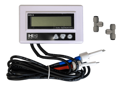 DM - 3 HM Digital Commercial In - Line Dual EC/TDS Monitor - 1/2" Tee Fittings - US Water Systems 1987