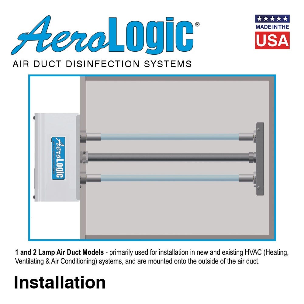 AeroLogic UV-C Air Duct Disinfection System - Two Lamps