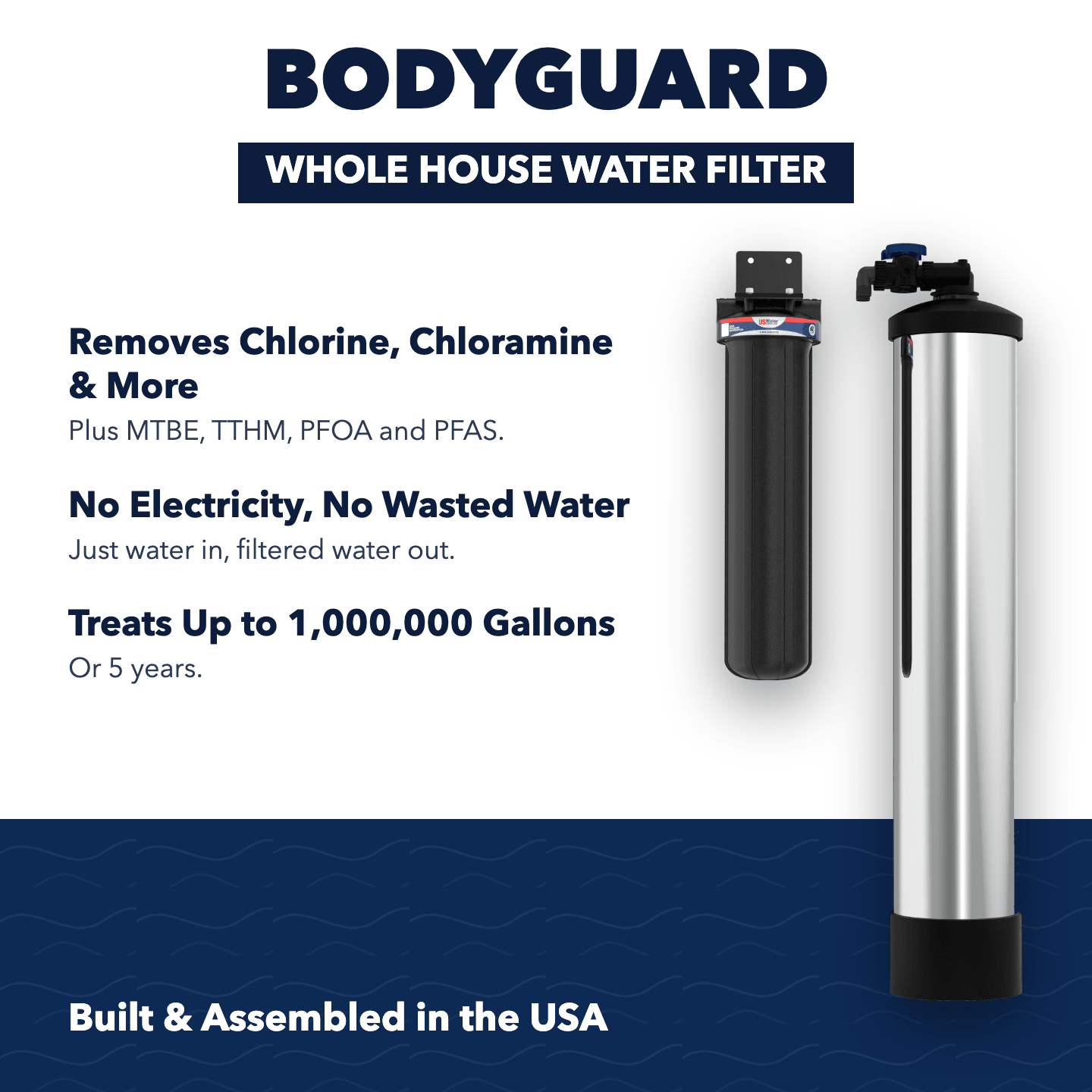 Bodyguard Whole House Water Filter & Chemical Removal System - US Water Systems