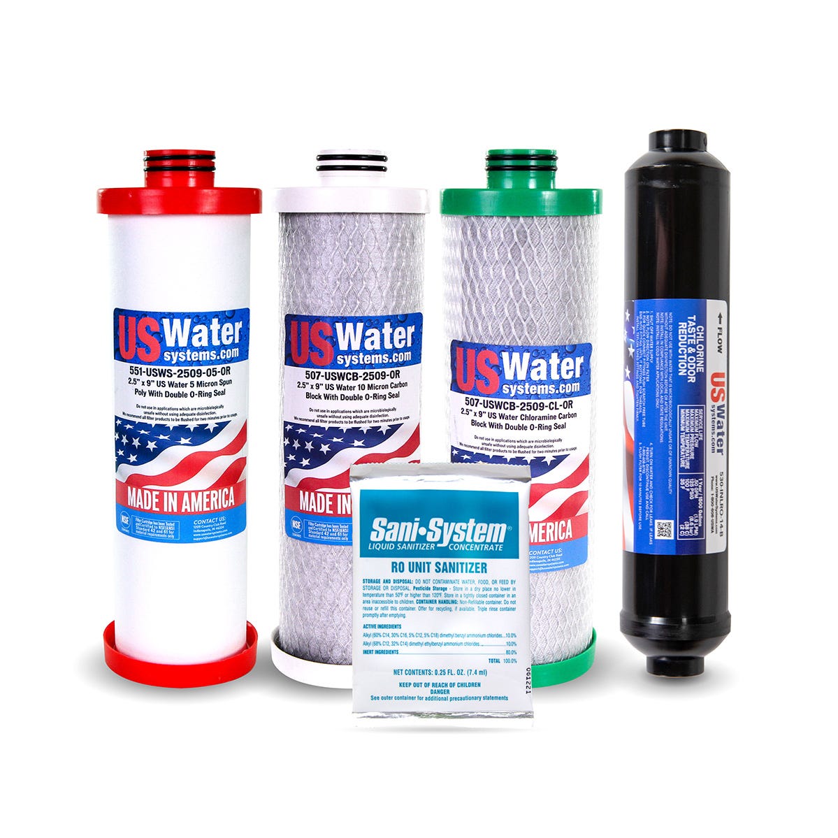 US Water Systems All-American 5-stage R/O Filter Pack