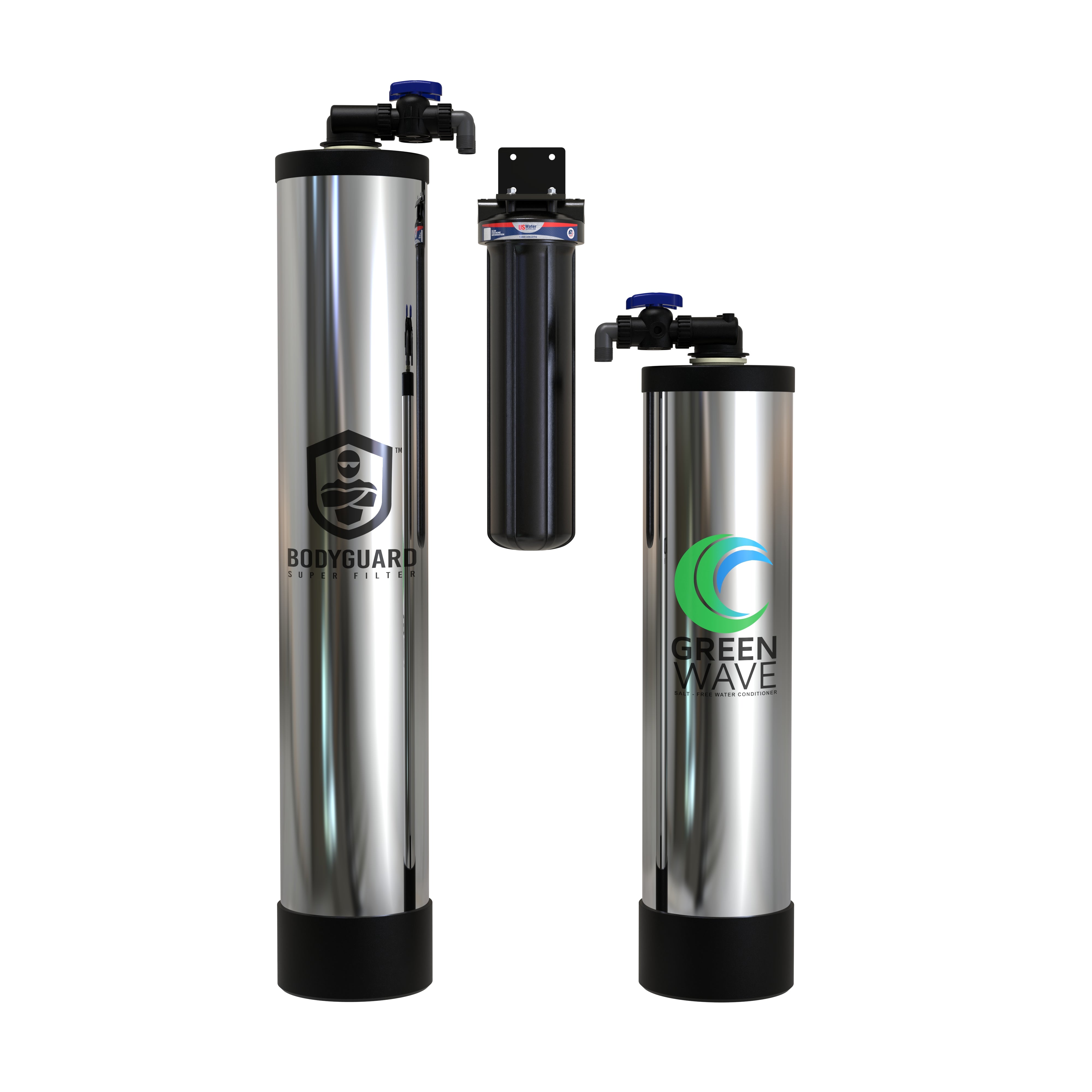 Bodyguard Whole House Filtration & Green Wave Salt Free Alternative System - US Water Systems
