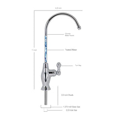 US Water Vase-Style Reverse Osmosis Faucet - Chrome