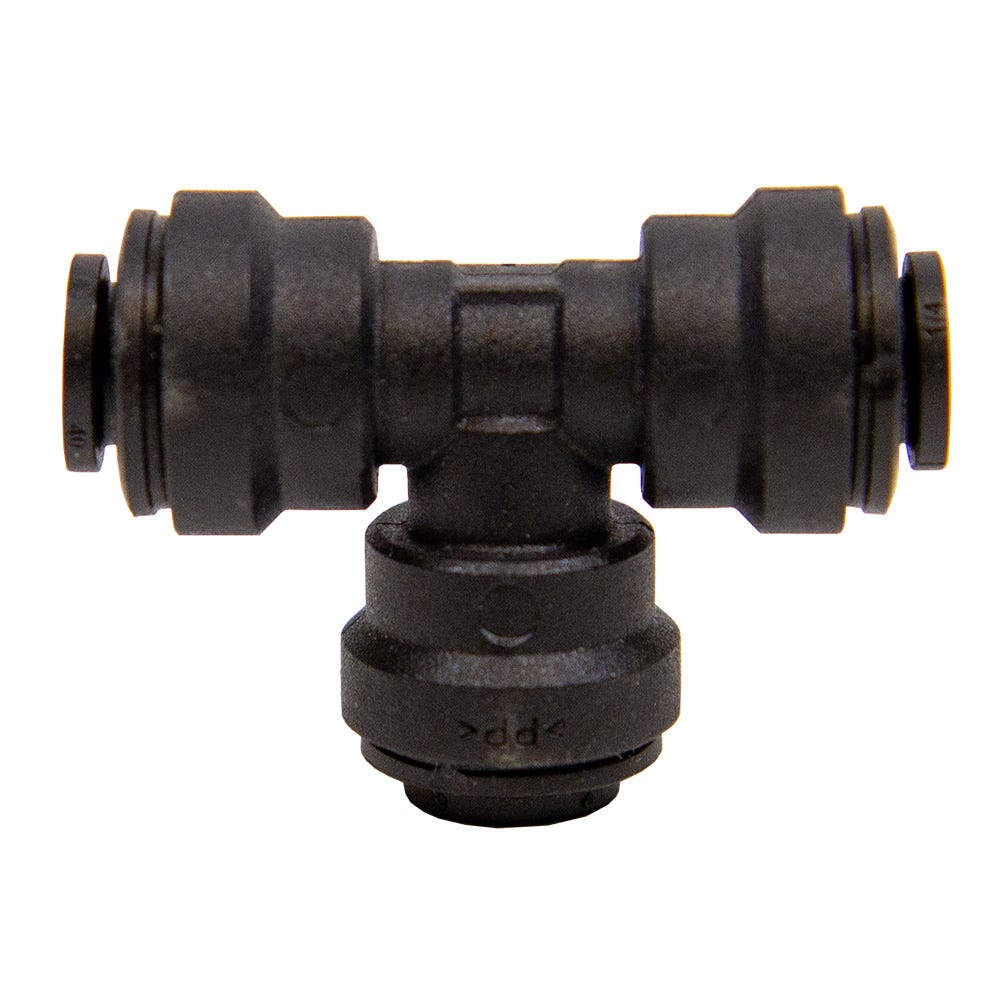 John Guest Quick Connect Fitting 1/4” Tee Black - PP0208E