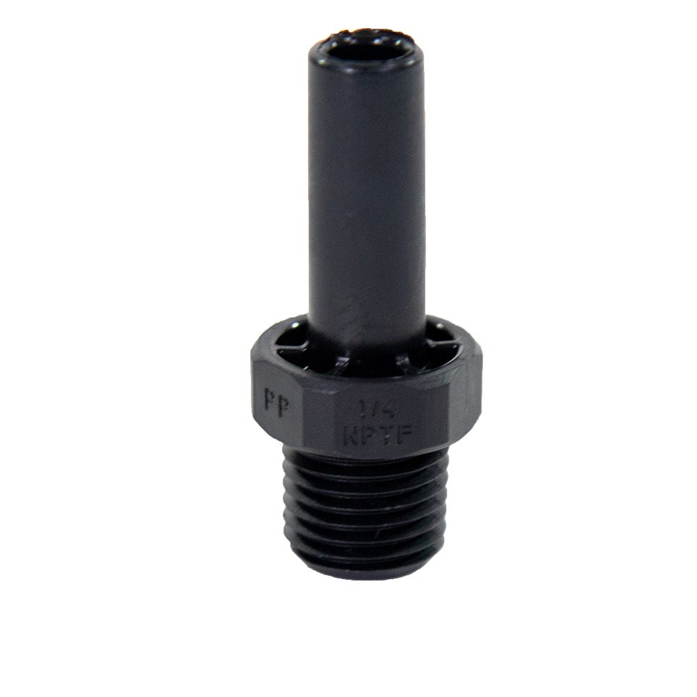 John Guest Quick Connect Fitting 1/4” Stem Adapter Black - PP050822E