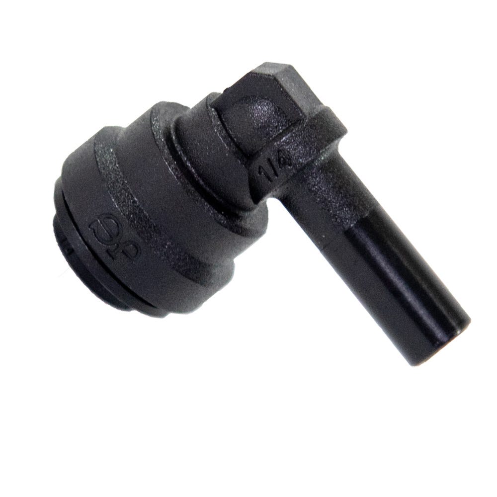 John Guest Quick Connect Fitting 1/4” Plug-In Elbow Black - PP220808E