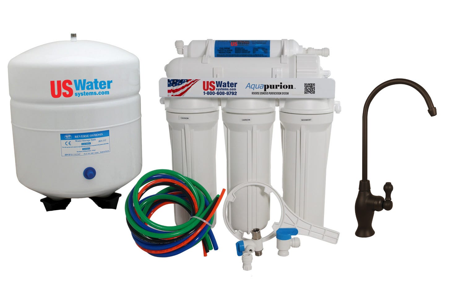 US Water Aquapurion 5-Stage Reverse Osmosis System With Enhanced Fluoride Removal