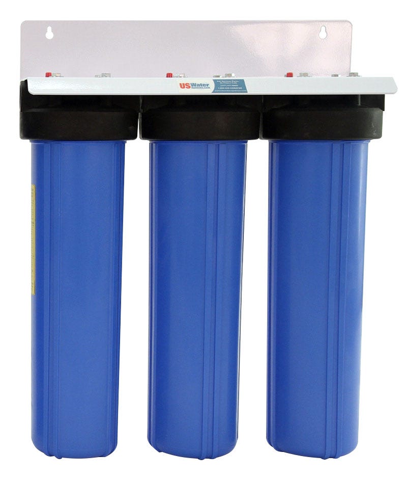 High-Efficiency 4.5 x 20 Water Filtration Triple System | US Water – US ...