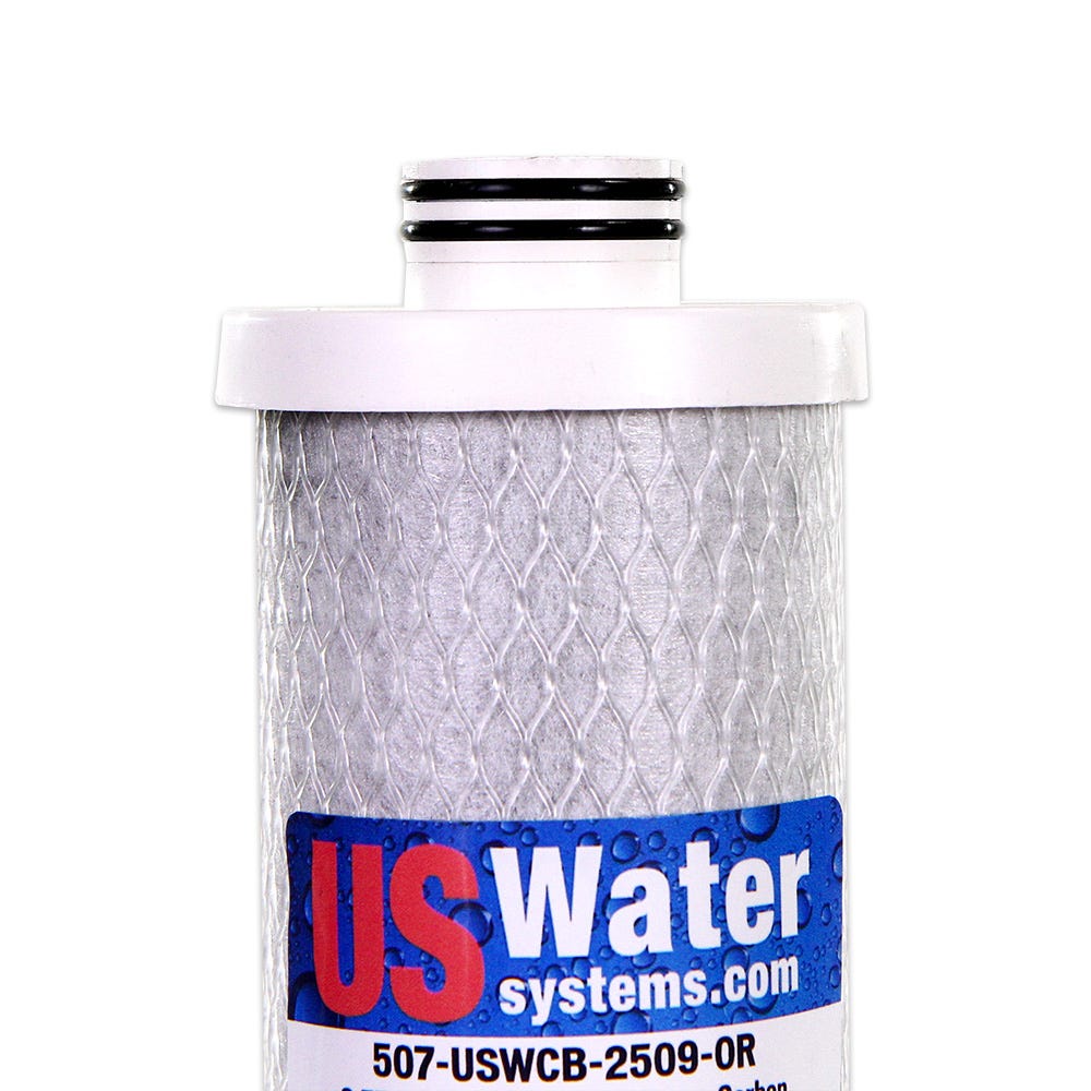 US Water Systems Carbon Block Filter 2.5 x 9 Double O-Ring Seal