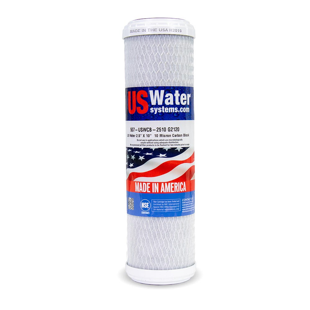 US Water 2.5 x 10 Carbon Block Filter | USWCB-2510-10