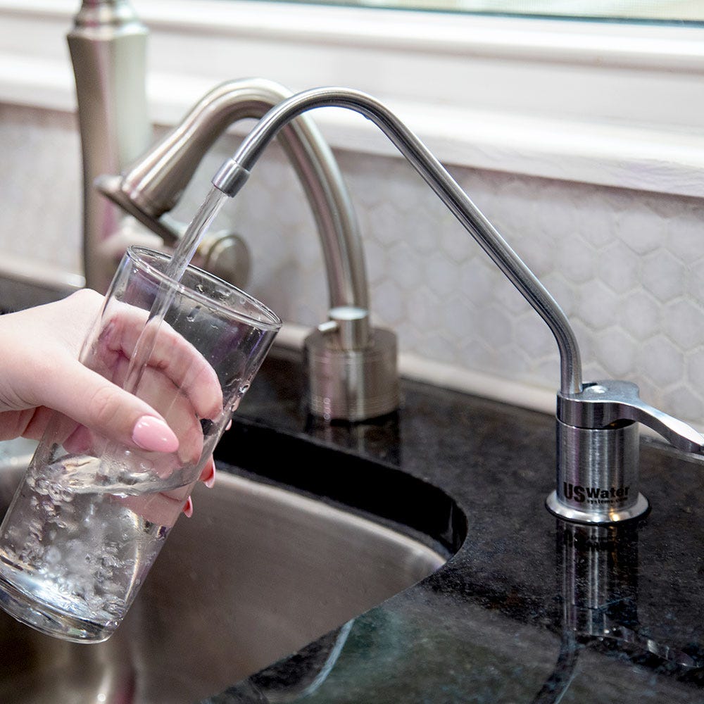Eryuan Two-Way Water Drinking Faucet - 1/4 Inch RO Purifier Tap For Kitchen Sink, Stainless Steel